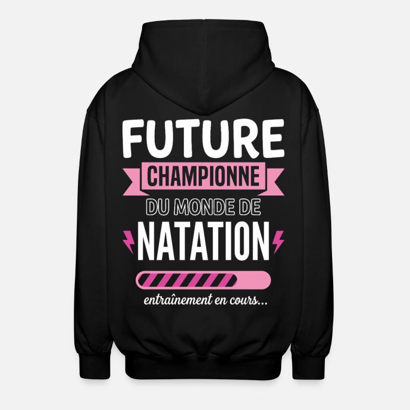 Future Championne De Natation Nageuse - Veste à capuche unisexe - noir