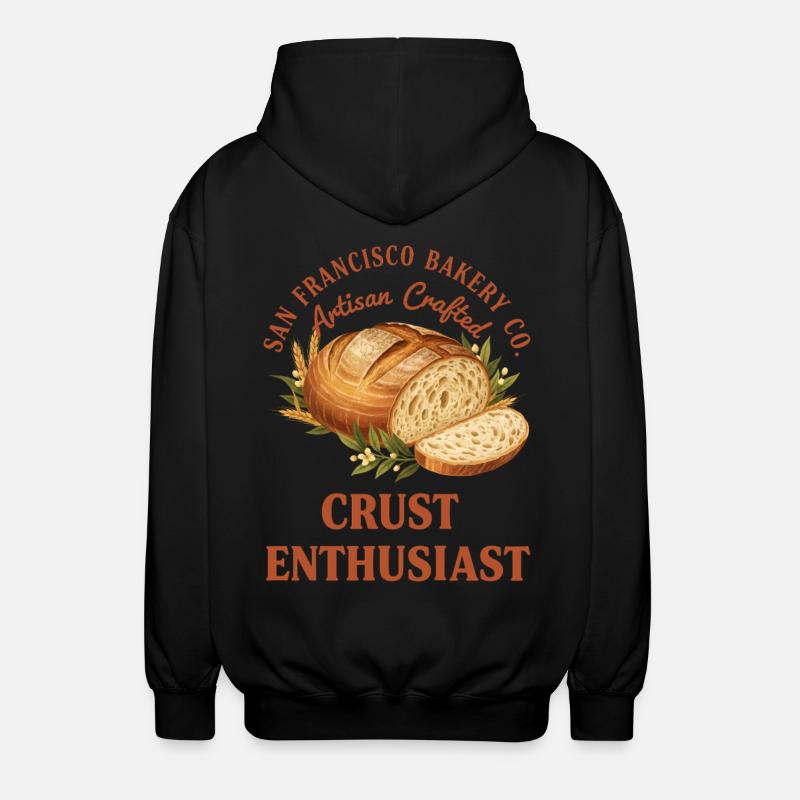 Sourdough Bread Baking Sourdough Starter Crust - Unisex Kapuzenjacke - Schwarz