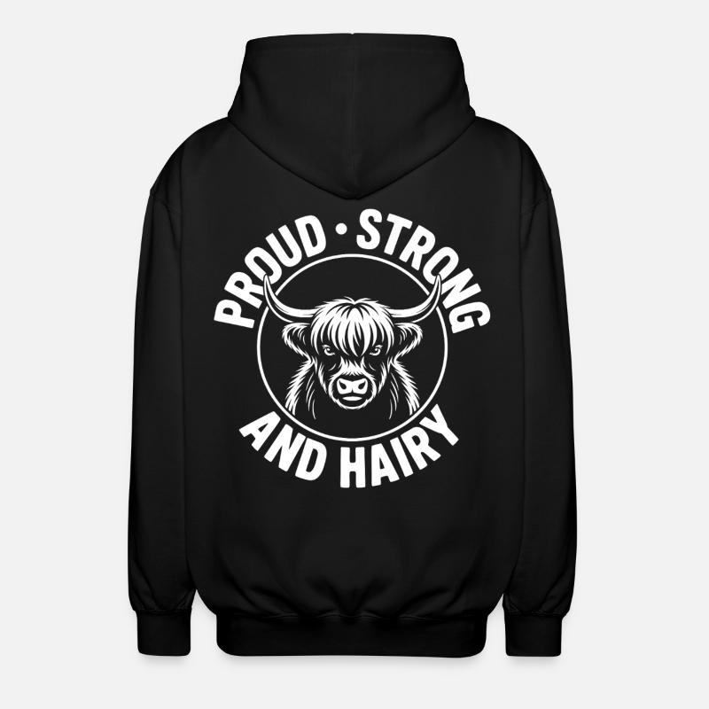 Highland Zottelpower - Unisex Kapuzenjacke - Schwarz