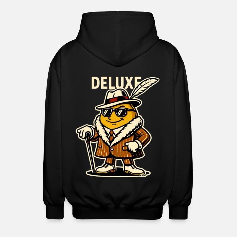 Deluxe Dapper Feather guy - Unisex Hooded Jacket - black