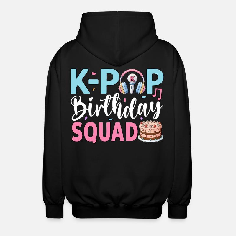 K-Pop Birthday Squad - Unisex Kapuzenjacke - Schwarz