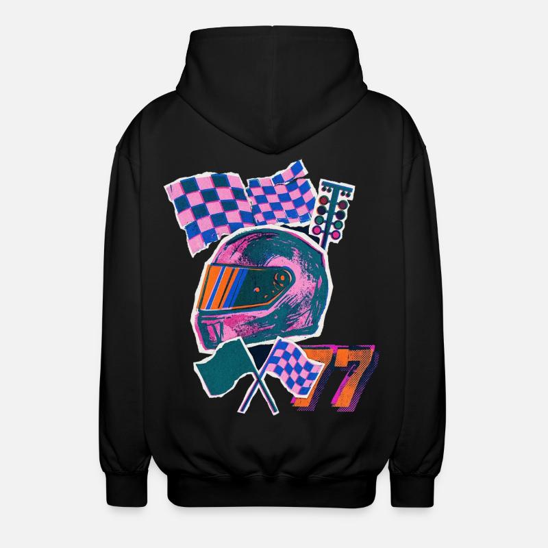 Retro Wave Driver - Unisex Kapuzenjacke - Schwarz