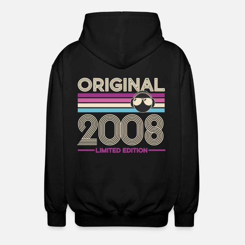 Original 2008 Limited Edition Retro - Unisex Kapuzenjacke - Schwarz
