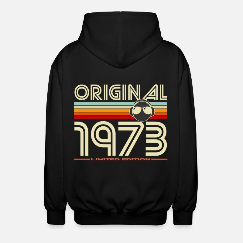 Original 1973 Limited Edition Retro - Unisex Hooded Jacket - black