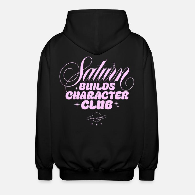 Impression du Saturn Character Club - Veste à capuche unisexe - noir