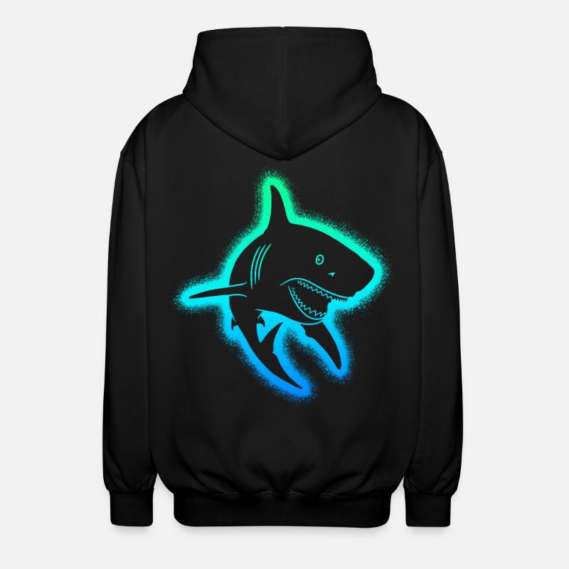 Requins Requins Hommes Garçons Enfants Requin - Veste à capuche unisexe - noir