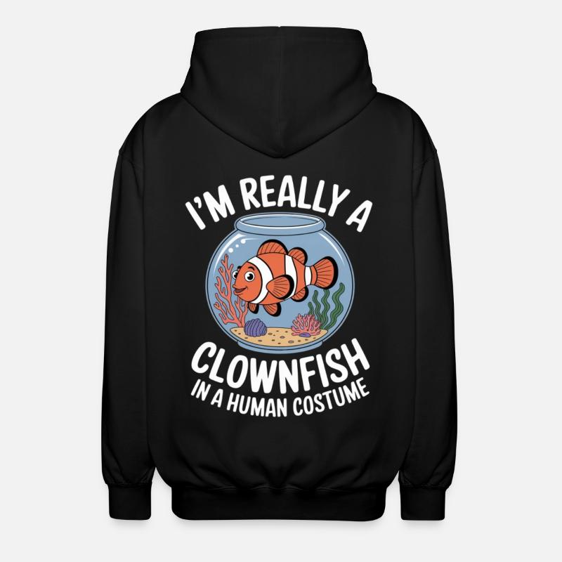 CLOWNFISH - Unisex Hooded Jacket - black