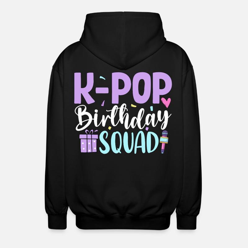 Équipe d’anniversaire K Pop - Veste à capuche unisexe - noir
