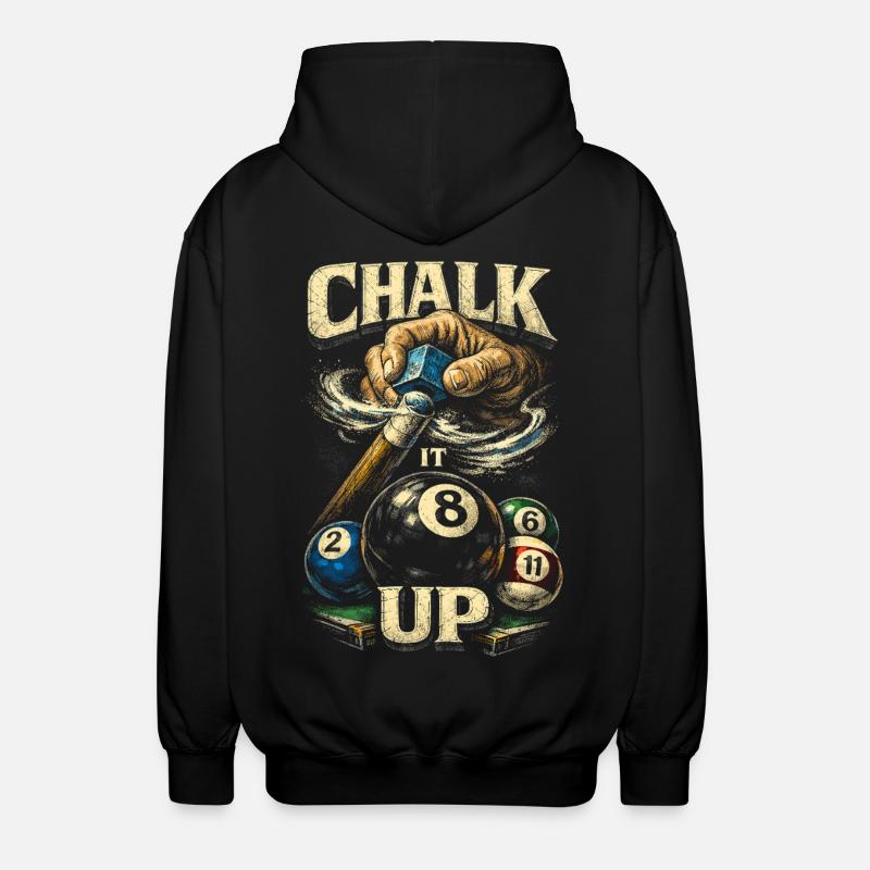 Billard à 8 billes : craie - Veste à capuche unisexe - noir