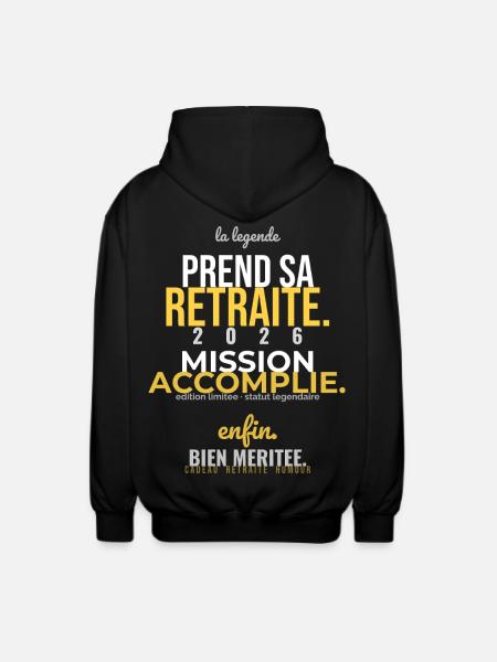 Retraite Accomplie - Veste à capuche unisexe - noir