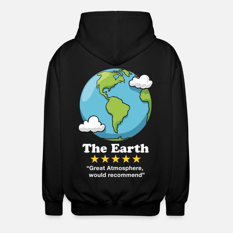 Die Erde - Unisex Kapuzenjacke - Schwarz