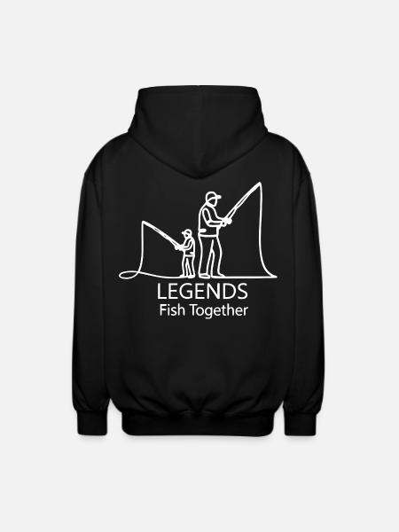 Légendes pêchant ensemble - Veste à capuche unisexe - noir
