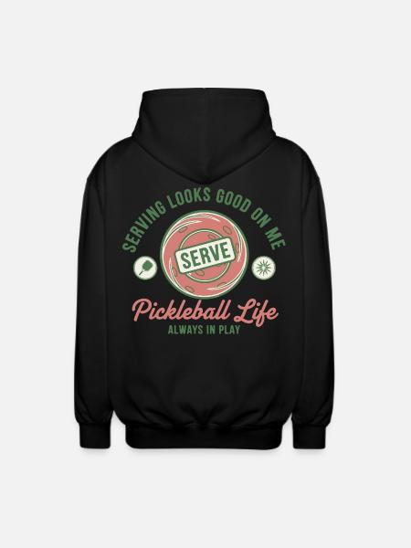 Pickleball Divertente Giocatore Adora il campo da pickleball - Felpa unisex con cappuccio - nero