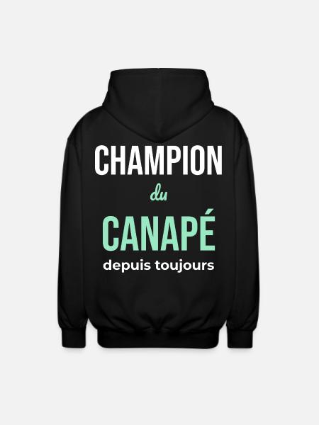 Canapé Champion — Flemme Assumée - Veste à capuche unisexe - noir