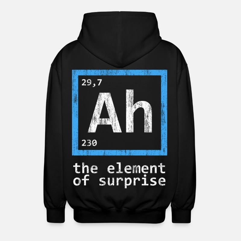 Ah, élément du tableau périodique surprise - Veste à capuche unisexe - noir