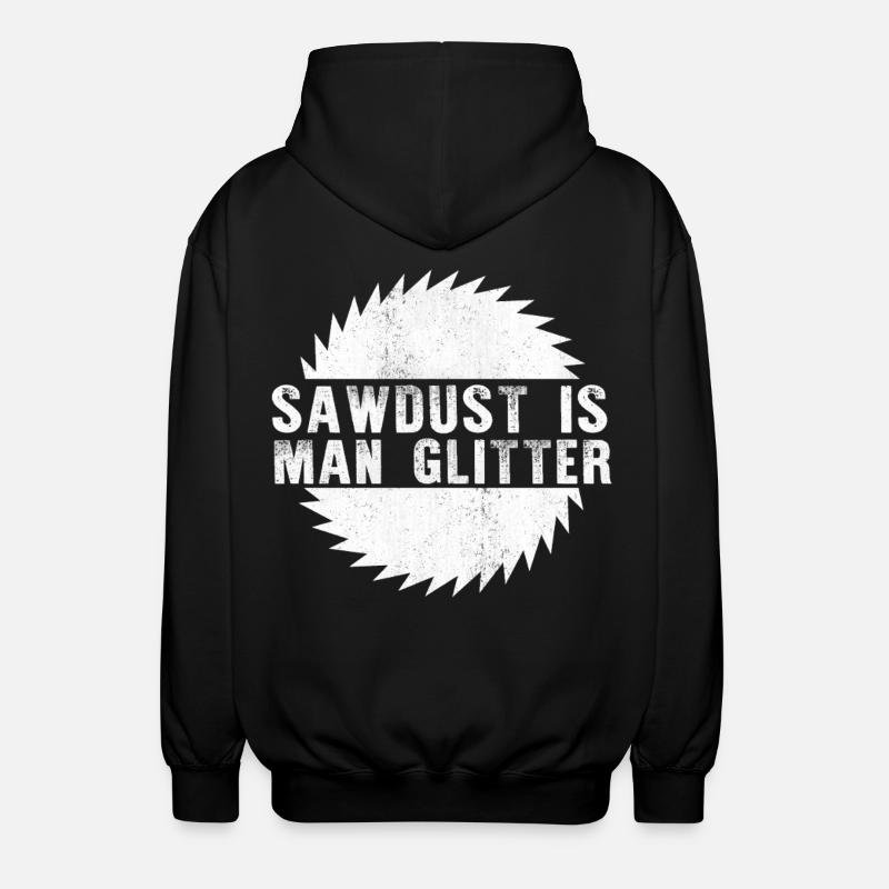 Sawdust Man Glitzerhemd - Unisex Kapuzenjacke - Schwarz