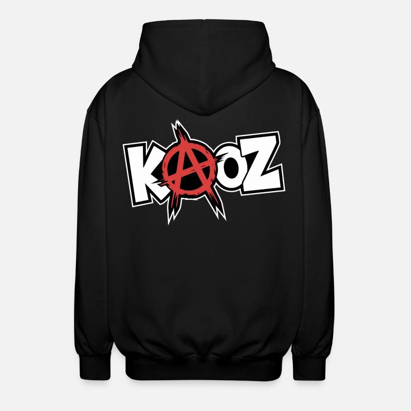 Kool KAOZ Anarchie Graffiti - Unisex Kapuzenjacke - Schwarz