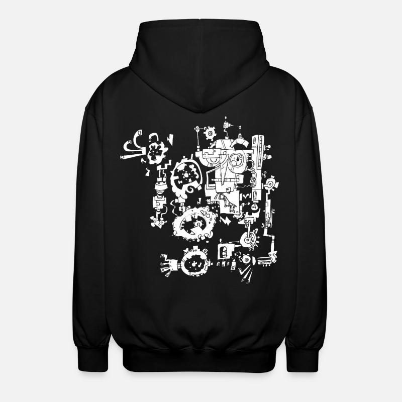 rusty machine - Unisex Hooded Jacket - black