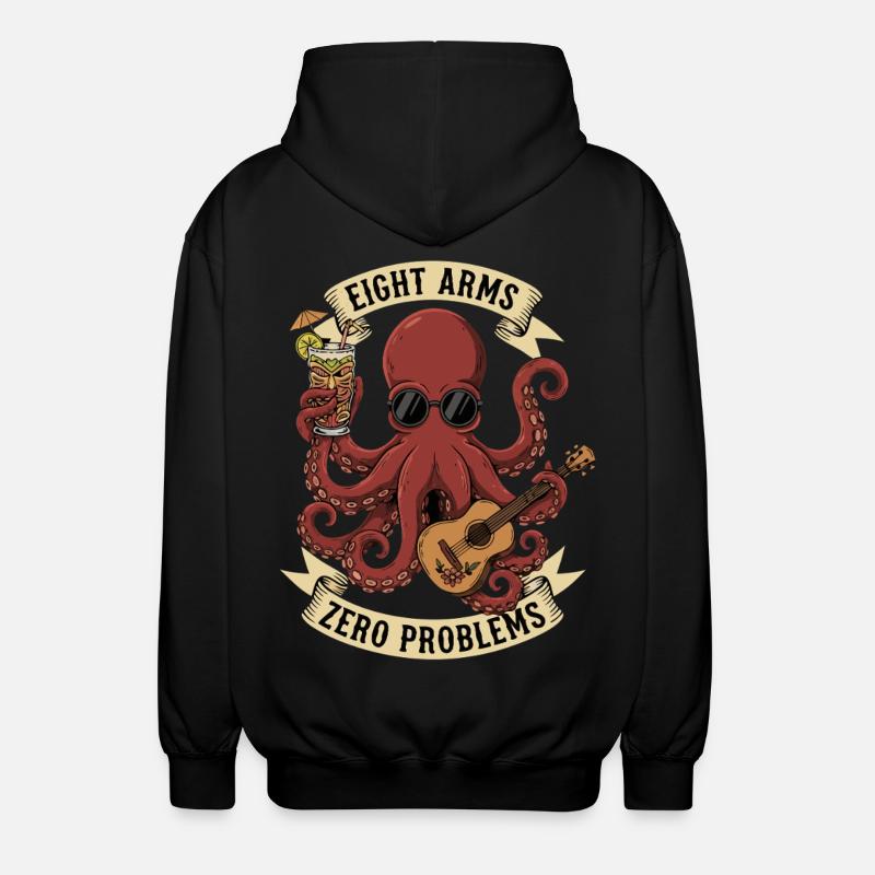 Eight Arms Zero Problems - Unisex Hooded Jacket - black
