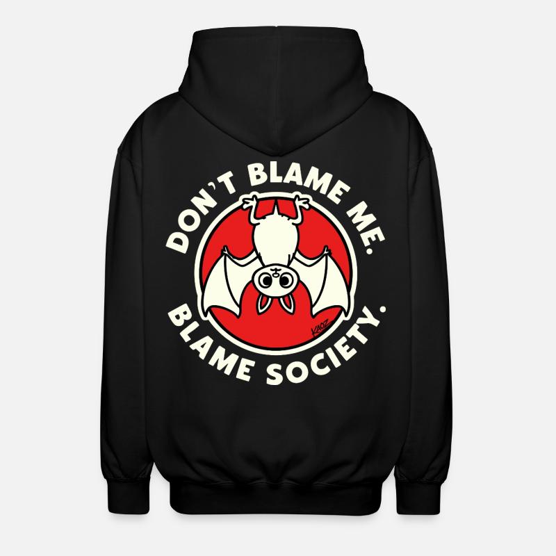 Don't Blame Me Bat-Gesellschaft - Unisex Kapuzenjacke - Schwarz