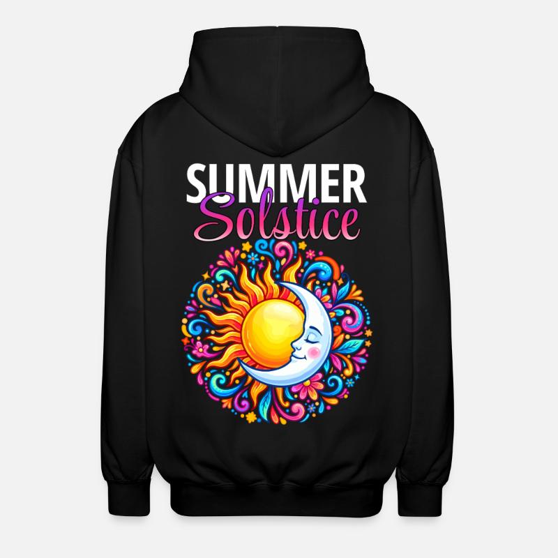 Litha Pagan Solstice d’été Midsommar - Veste à capuche unisexe - noir