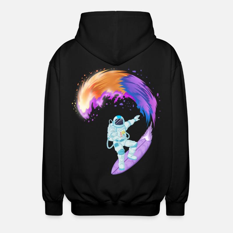Chemise spatiale de surf d’astronaute - Veste à capuche unisexe - noir