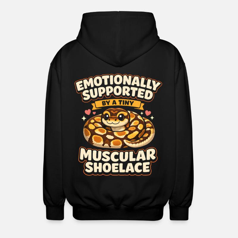 Lacets musclés | Humour du Python Roi - Veste à capuche unisexe - noir