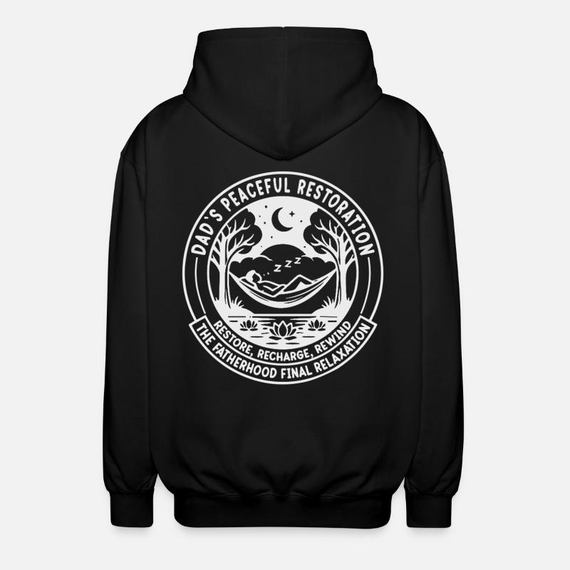 Father's Day Hammock Legend Retired - Unisex Hooded Jacket - black
