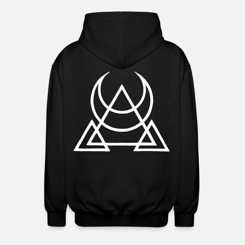 Symbole blanc des pyramides égyptiennes - Veste à capuche unisexe - noir