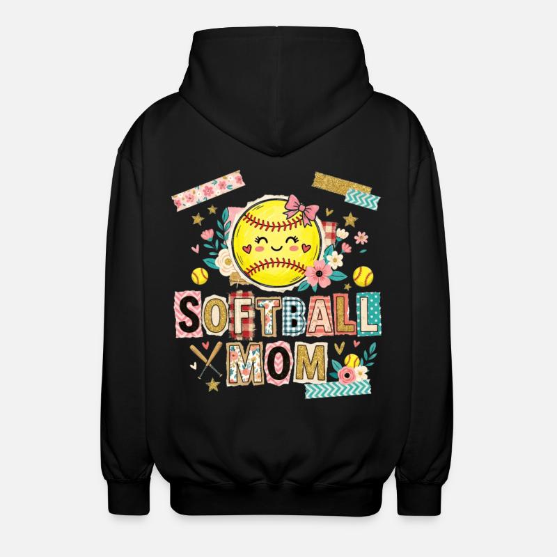 Lösegeldbrief Softball-Mama Mutter - Unisex Kapuzenjacke - Schwarz