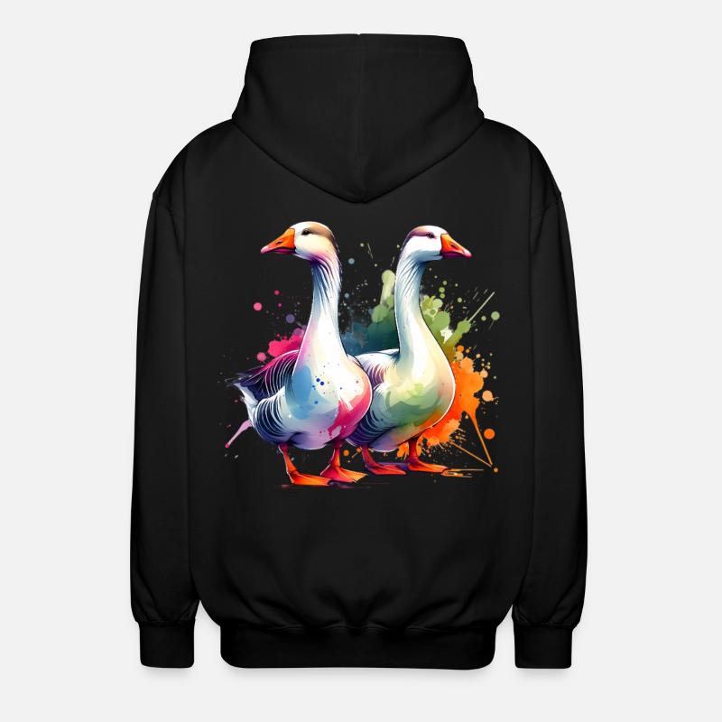 Emdengans Embden Goose - Unisex Hooded Jacket - black