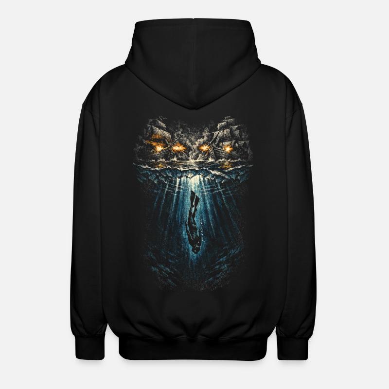 Apnoetauchen Freitauchen - Unisex Kapuzenjacke - Schwarz