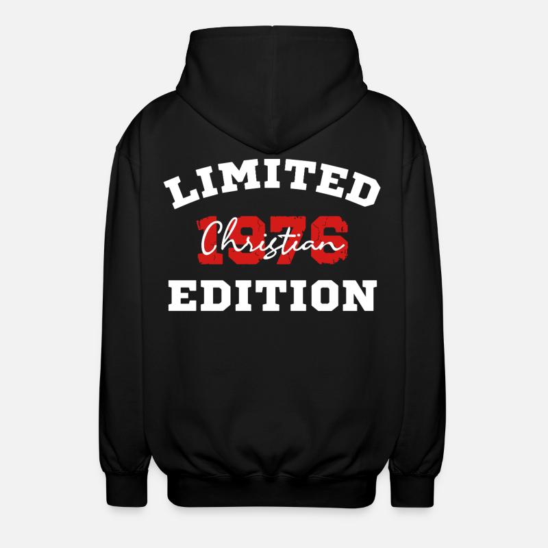 Édition chrétienne limitée 1976 - Veste à capuche unisexe - noir
