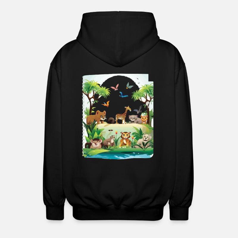 Parade de la faune sauvage - Veste à capuche unisexe - noir
