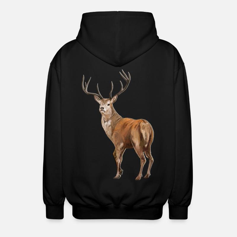 Cerf de Weisswedelhirsch - Veste à capuche unisexe - noir