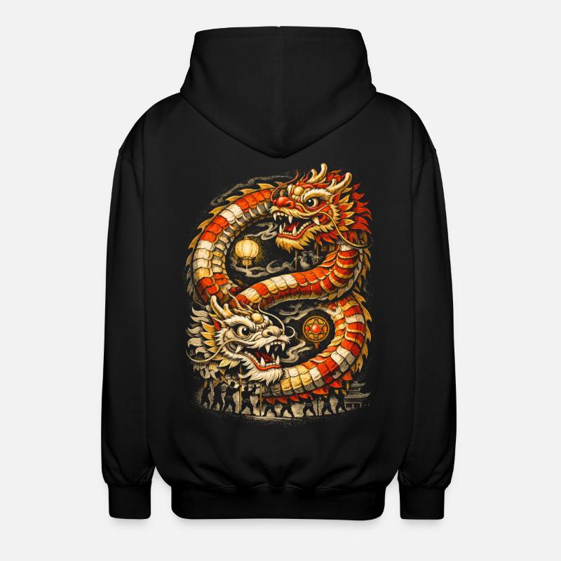 Dragon Dance Drachentanz - Unisex Kapuzenjacke - Schwarz