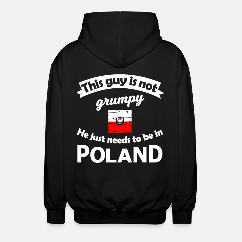 Polen Not Grumpy Tee - Veste à capuche unisexe - noir