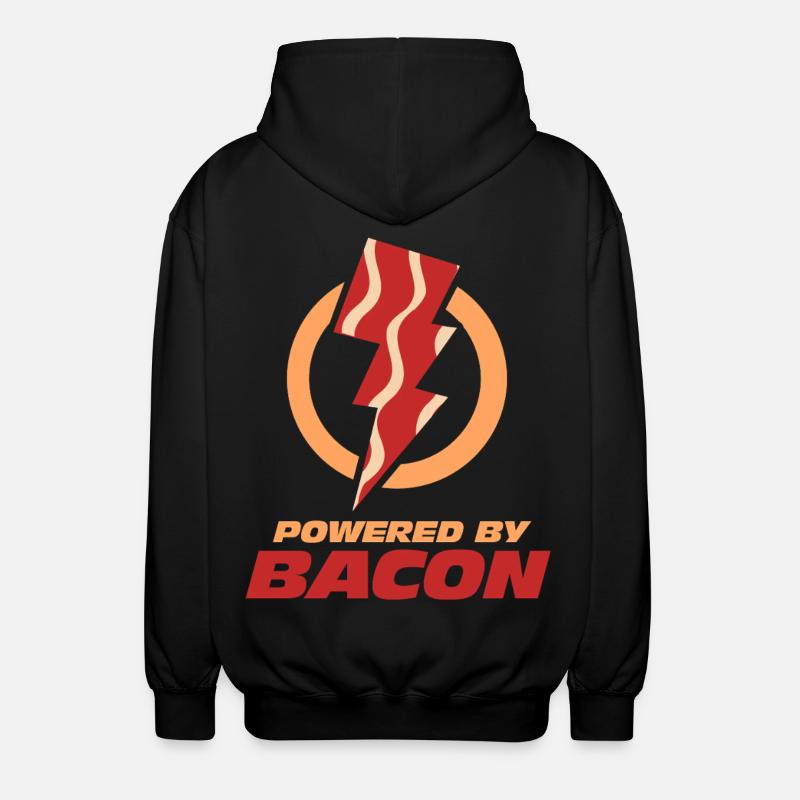 Propulsé par Bacon Lightning - Veste à capuche unisexe - noir