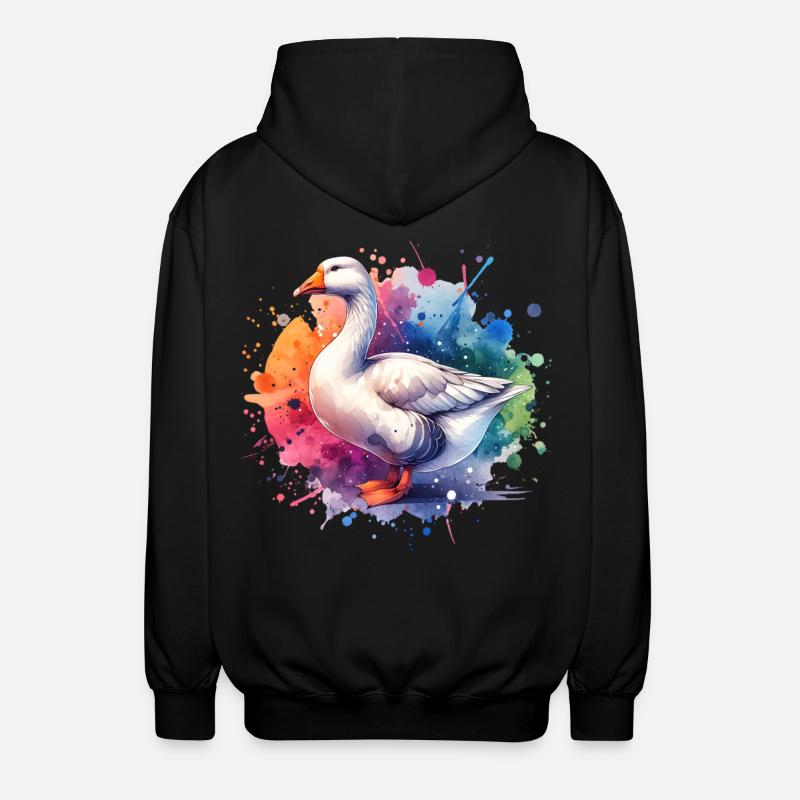 Pilgrim Gans Geschenk - Unisex Kapuzenjacke - Schwarz