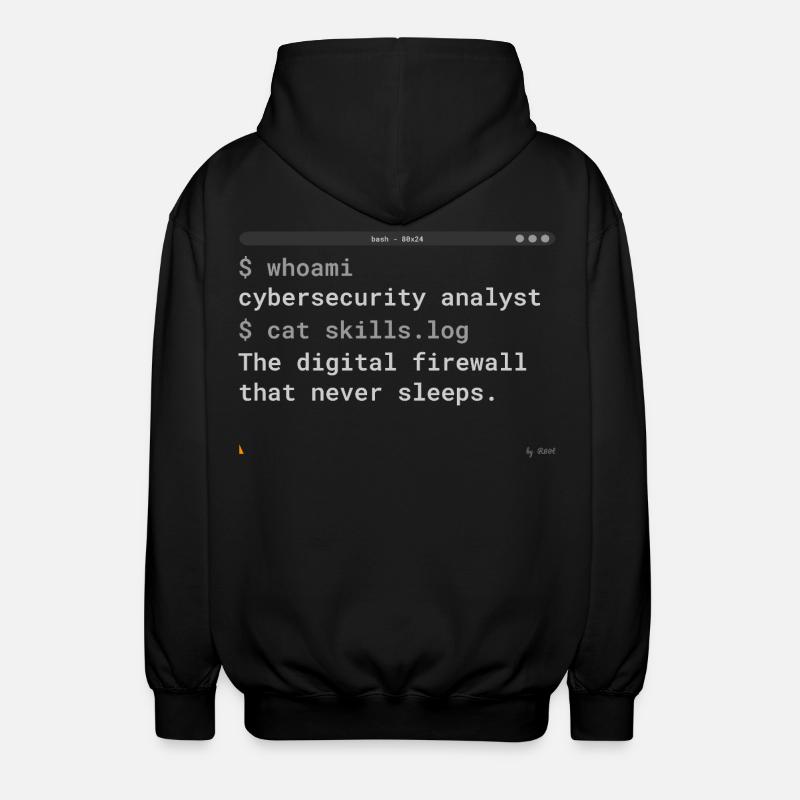 Cybersecurity Analyst Terminal - IT Gift - Unisex Kapuzenjacke - Schwarz