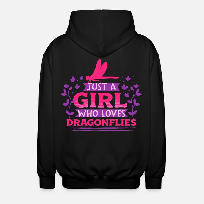 Libelle Libellen - Unisex Kapuzenjacke - Schwarz