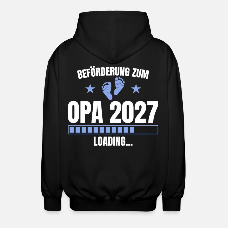 Beförderung zum Opa 2027 – Loading - Unisex Kapuzenjacke - Schwarz