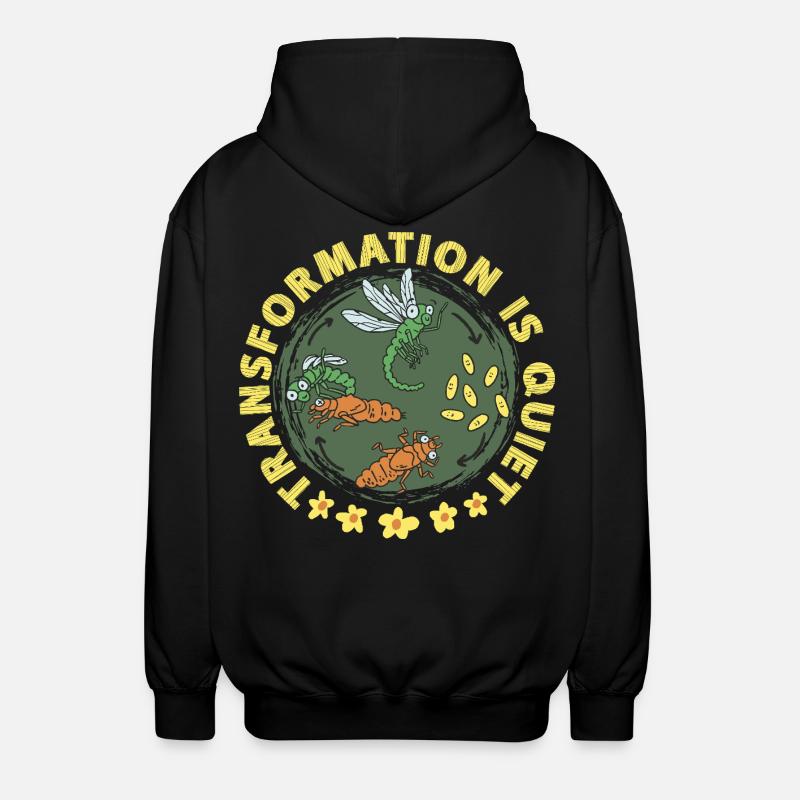 Libelle Libellen Transformation Is Quiet - Unisex Kapuzenjacke - Schwarz