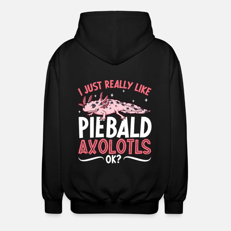 J’adore mon Axolotl Piebald - Veste à capuche unisexe - noir