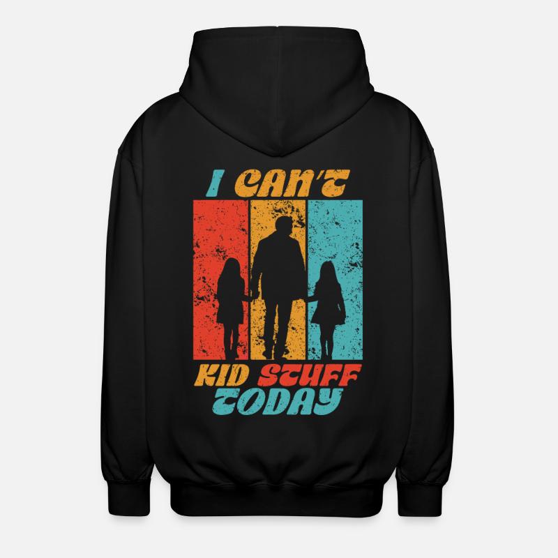 Single Dad Single Dad - Unisex Hooded Jacket - black