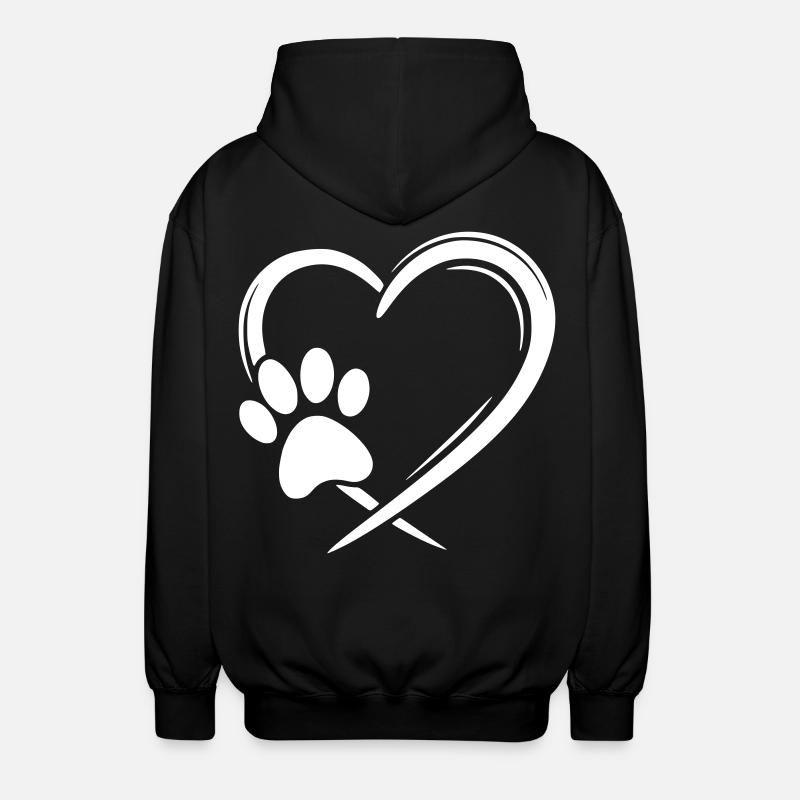 Patte Coeur - Veste à capuche unisexe - noir