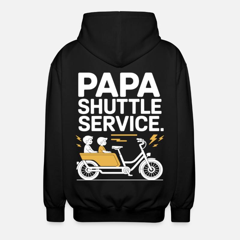 Papa Shuttle Service Vélo cargo Papa - Veste à capuche unisexe - noir