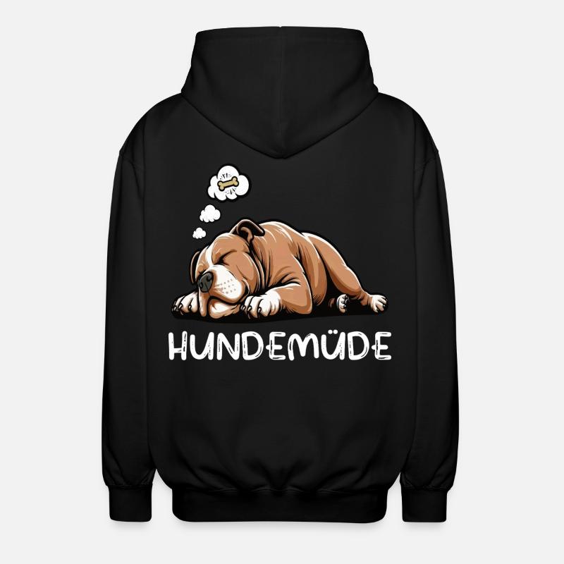 Hundemüde American Bully Bully Pit Bullybesitzer - Unisex Kapuzenjacke - Schwarz