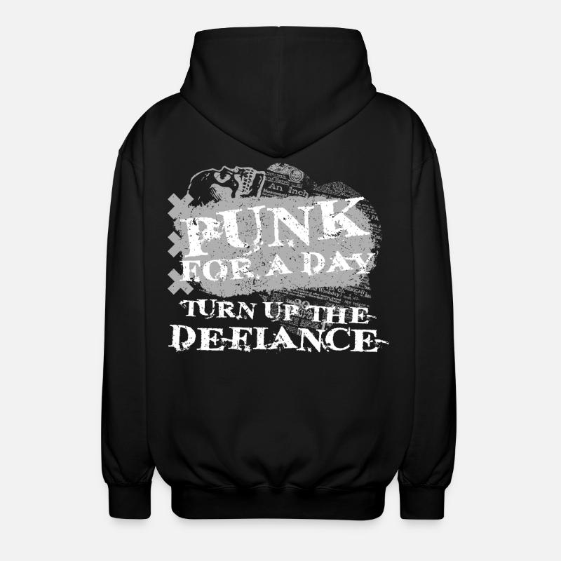 Punk For A Day - Unisex Hooded Jacket - black