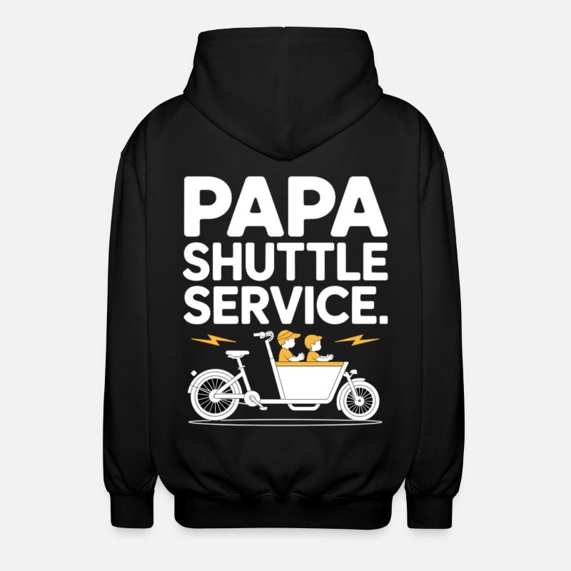 Papa Shuttle Service Vélo cargo Papa - Veste à capuche unisexe - noir